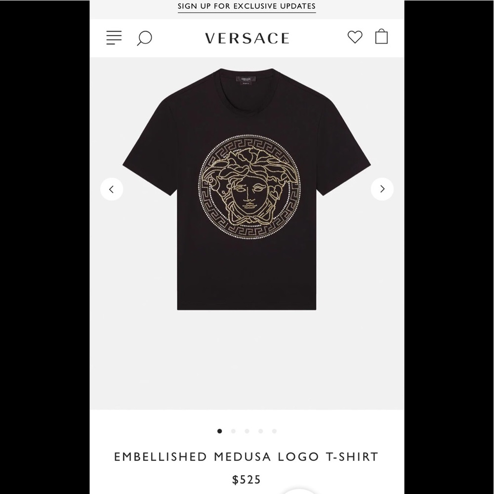 AUTHENTIC VERSACE EMBELLISHED MEDUSA T-SHIRT